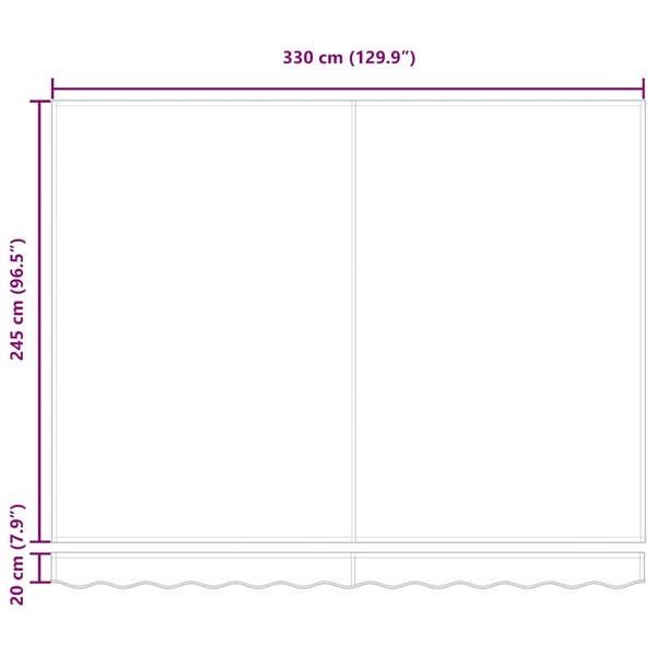 Grote foto vidaxl vervangingsdoek voor zonnescherm wit 350 x 250 cm canvas tuin en terras overige tuin en terras