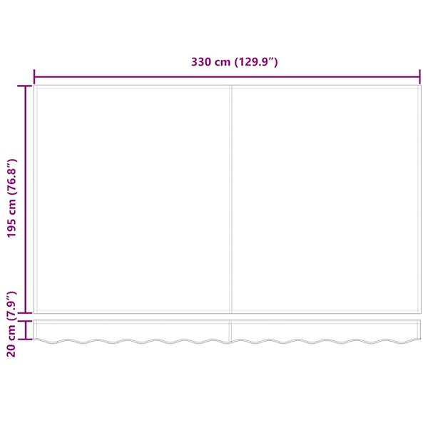 Grote foto vidaxl vervangingsdoek voor zonnescherm bordeauxrood 350 x 200 cm tuin en terras overige tuin en terras