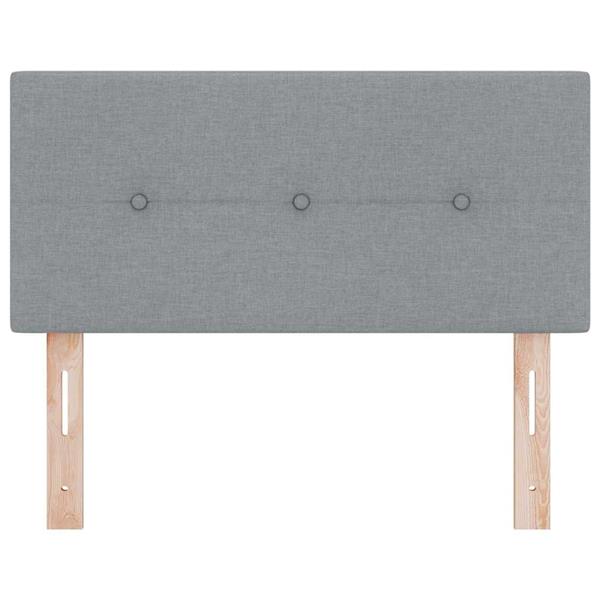 Grote foto vidaxl hoofdbord met hoofdeinde lichtgrijs 90 cm stof antiek en kunst stoelen en banken