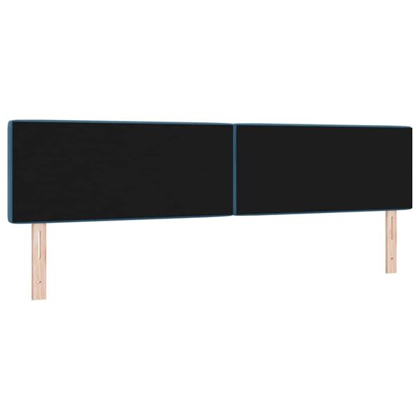 Grote foto vidaxl fluwelen hoofdbord geruit donkerblauw 200 cm fluweel antiek en kunst stoelen en banken