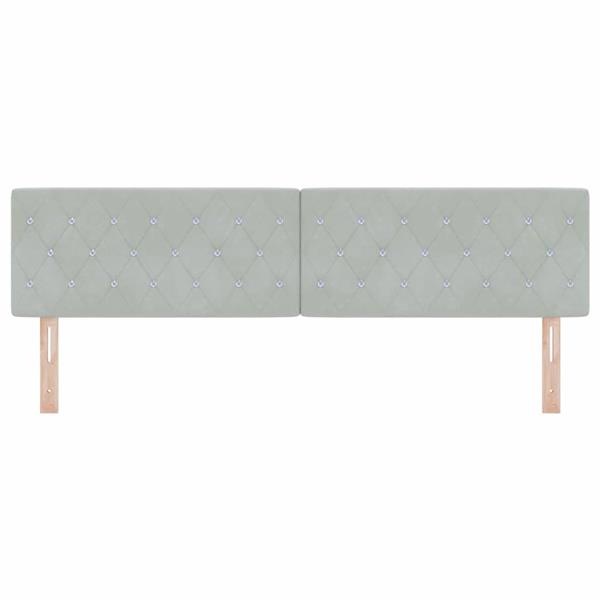Grote foto vidaxl fluwelen hoofdbord geruit lichtgrijs 180 cm fluweel antiek en kunst stoelen en banken