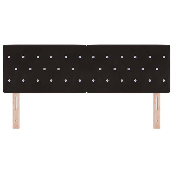 Grote foto vidaxl fluwelen hoofdbord geruit met hoofdeinde zwart 140 cm fluweel antiek en kunst stoelen en banken