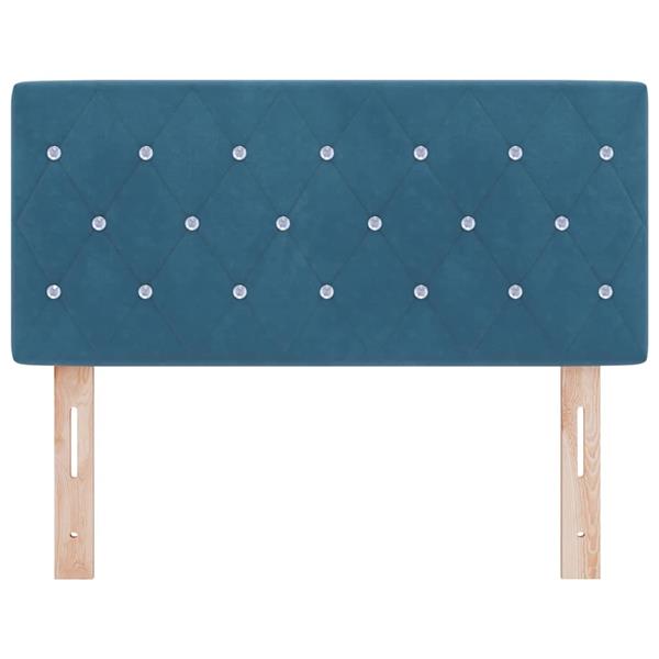 Grote foto vidaxl fluwelen hoofdbord geruit donkerblauw 100 cm fluweel antiek en kunst stoelen en banken