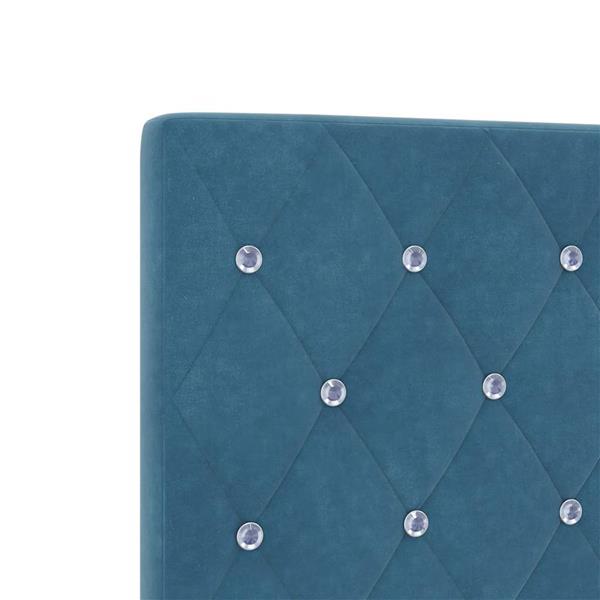 Grote foto vidaxl fluwelen hoofdbord geruit donkerblauw 100 cm fluweel antiek en kunst stoelen en banken