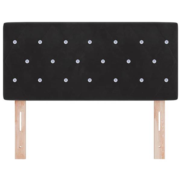 Grote foto vidaxl fluwelen hoofdbord geruit met hoofdeinde zwart 100 cm fluweel antiek en kunst stoelen en banken