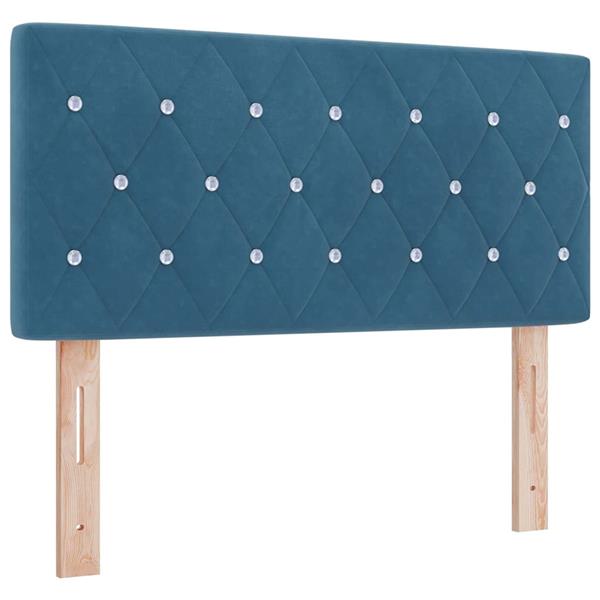Grote foto vidaxl fluwelen hoofdbord geruit donkerblauw 90 cm fluweel antiek en kunst stoelen en banken