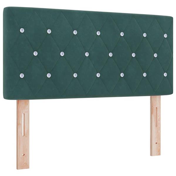 Grote foto vidaxl fluwelen hoofdbord geruit donkergroen 90 cm fluweel antiek en kunst stoelen en banken