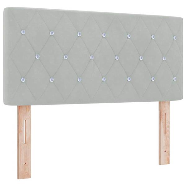 Grote foto vidaxl fluwelen hoofdbord geruit lichtgrijs 90 cm fluweel antiek en kunst stoelen en banken