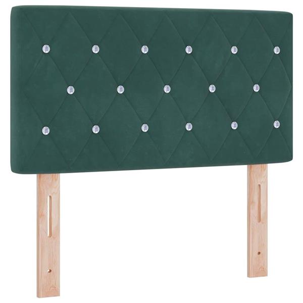 Grote foto vidaxl fluwelen hoofdbord geruit donkergroen 80 cm fluweel antiek en kunst stoelen en banken