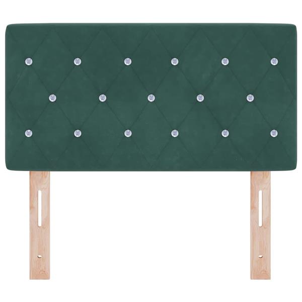 Grote foto vidaxl fluwelen hoofdbord geruit donkergroen 80 cm fluweel antiek en kunst stoelen en banken