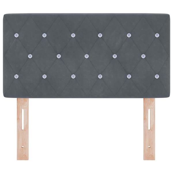 Grote foto vidaxl fluwelen hoofdbord geruit donkergrijs 80 cm fluweel antiek en kunst stoelen en banken