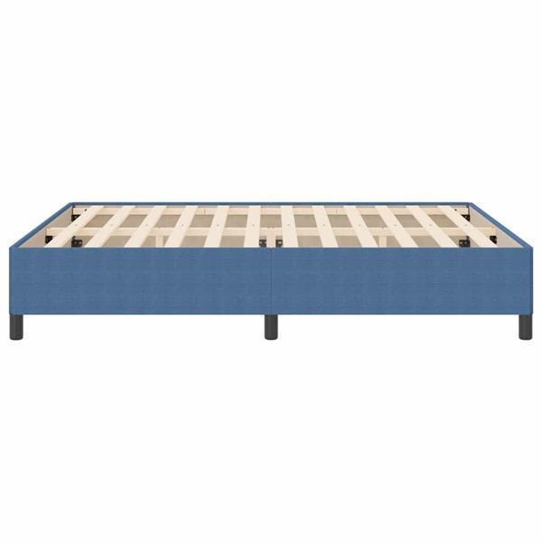 Grote foto vidaxl bedframe blauw 180 x 200 cm katoenen stof antiek en kunst stoelen en banken