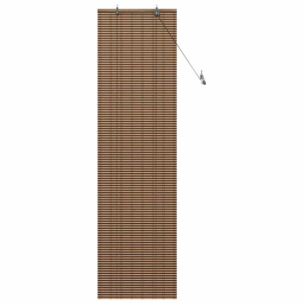 Grote foto vidaxl raamblind geometrisch bruin 60 x 220 cm bamboe huis en inrichting gordijnen en lamellen