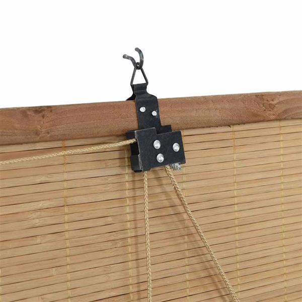 Grote foto vidaxl rolgordijn met gordijnen bruin 110 x 160 cm bamboe huis en inrichting gordijnen en lamellen