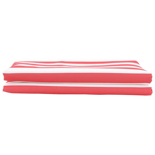 Grote foto vidaxl vervangingsdoek voor zonnescherm rood en wit 10 x 1.6 m stof tuin en terras overige tuin en terras
