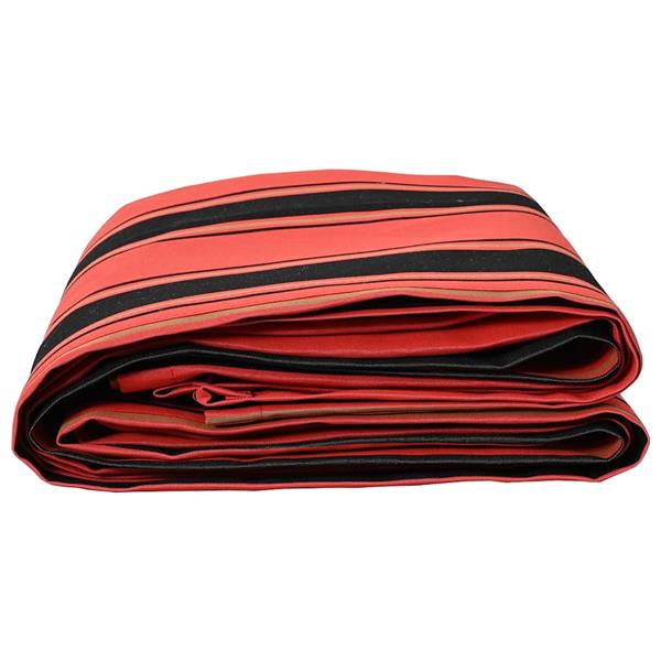 Grote foto vidaxl vervangingsdoek voor zonnescherm oranje en zwart 10 x 1.6 m tuin en terras overige tuin en terras