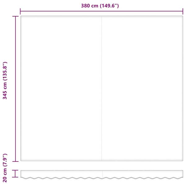 Grote foto vidaxl vervangingsdoek voor zonnescherm rood 400 350 cm canvas tuin en terras overige tuin en terras