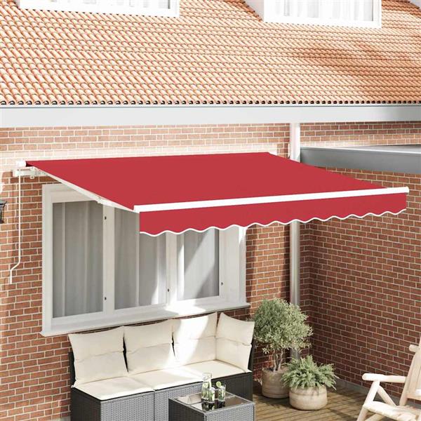 Grote foto vidaxl vervangingsdoek voor zonnescherm rood 300 x 250 cm canvas tuin en terras overige tuin en terras