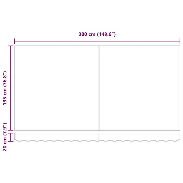 Grote foto vidaxl vervangingsdoek voor zonnescherm multikleur 400 x 200 cm canvas tuin en terras overige tuin en terras