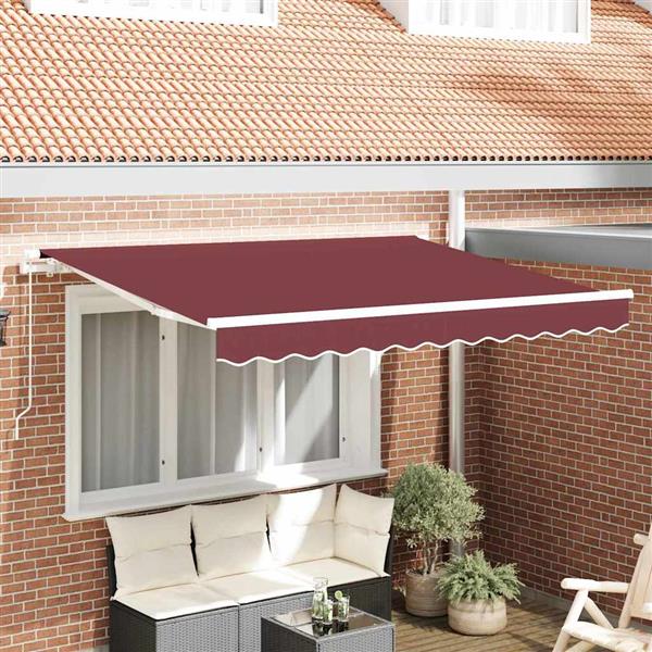 Grote foto vidaxl vervangingsdoek voor zonnescherm bordeauxrood 350 x 200 cm tuin en terras overige tuin en terras
