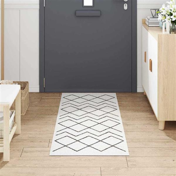 Grote foto vidaxl keuken mat wit 180 x 60 cm fluweel tuin en terras overige tuin en terras