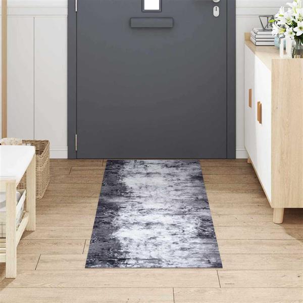 Grote foto vidaxl keuken mat grijs 180 x 60 cm fluweel tuin en terras overige tuin en terras
