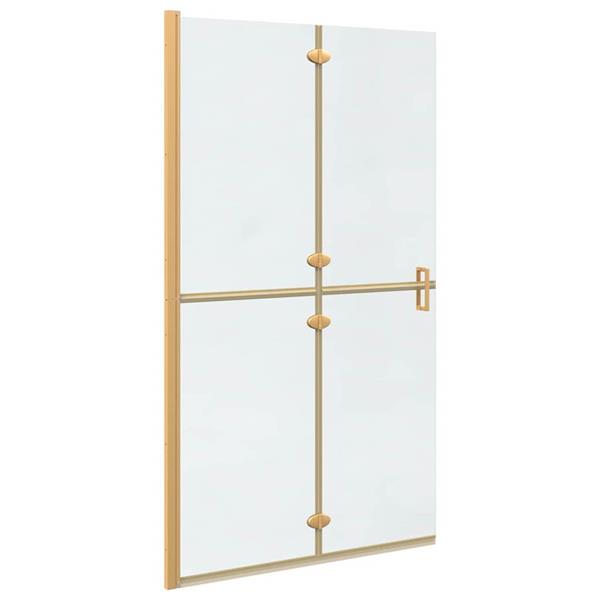 Grote foto vidaxl inloopdouchewand goud 90 x 6.5 x 190 cm huis en inrichting complete badkamers