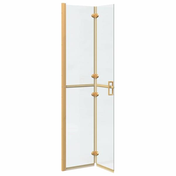 Grote foto vidaxl inloopdouchewand goud 80 x 6 5 x 190 cm huis en inrichting complete badkamers