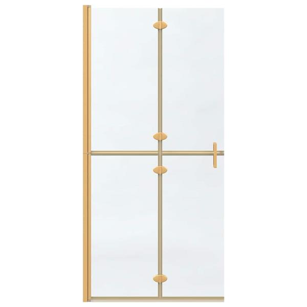 Grote foto vidaxl inloopdouchewand goud 90 x 6.5 x 190 cm huis en inrichting complete badkamers