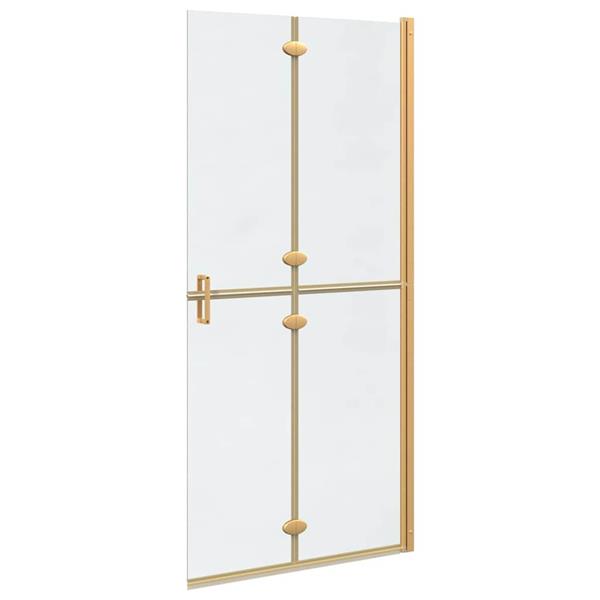 Grote foto vidaxl inloopdouchewand goud 90 x 6.5 x 190 cm huis en inrichting complete badkamers