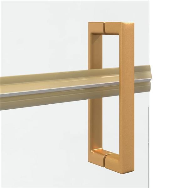 Grote foto vidaxl inloopdouchewand goud 90 x 6.5 x 190 cm huis en inrichting complete badkamers