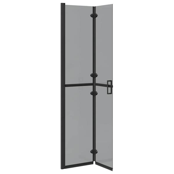 Grote foto vidaxl inloop douche wand zwart en donkertransparant 80 x 190 cm huis en inrichting complete badkamers