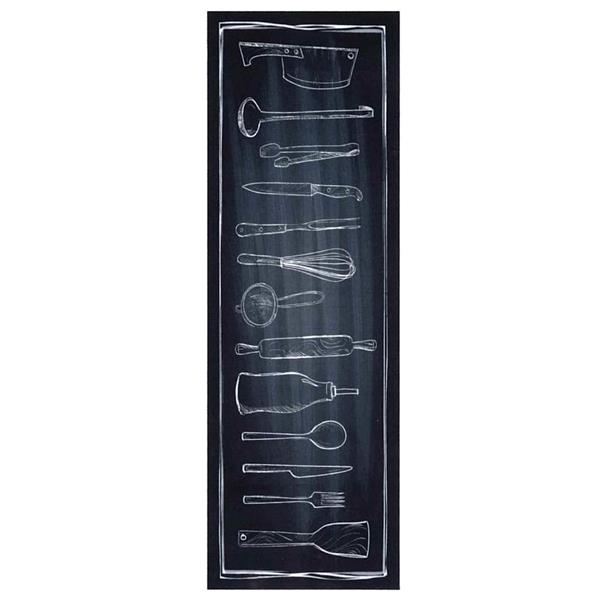Grote foto vidaxl keuken mat toile zwart 180 x 60 cm fluweel tuin en terras overige tuin en terras