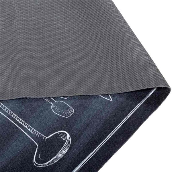 Grote foto vidaxl keuken mat toile zwart 180 x 60 cm fluweel tuin en terras overige tuin en terras