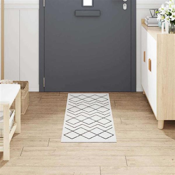 Grote foto vidaxl keuken mat wit 150 x 45 cm fluweel tuin en terras overige tuin en terras