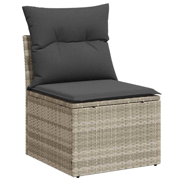 Grote foto vidaxl tuin sofa set 6 pcs lichtgrijs 55 x 62 x 69 cm poly riet tuin en terras tuinmeubelen