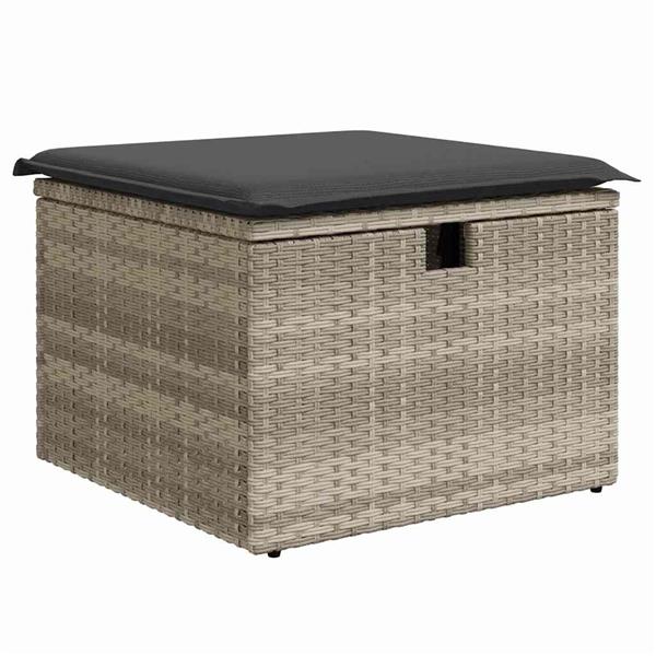 Grote foto vidaxl tuin sofa set 6 pcs lichtgrijs 55 x 62 x 69 cm poly riet tuin en terras tuinmeubelen