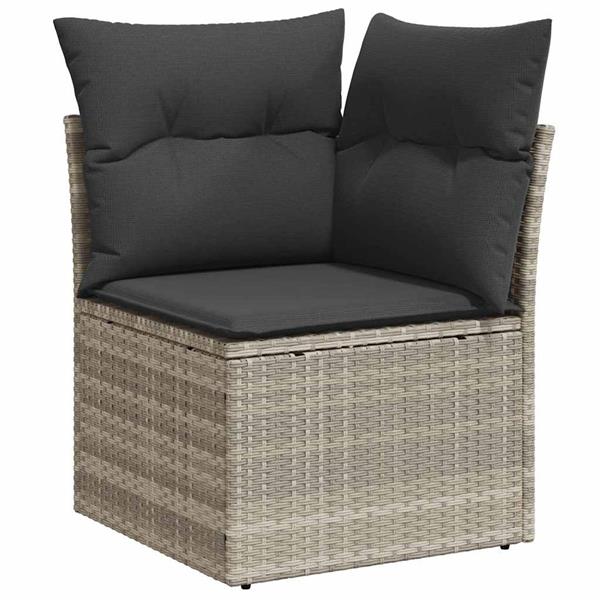 Grote foto vidaxl tuin sofa set 6 pcs lichtgrijs 55 x 62 x 69 cm poly riet tuin en terras tuinmeubelen