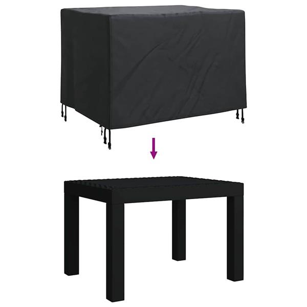 Grote foto vidaxl buitenmeubelhoes zwart 110 x 84 x 70 cm 600d oxford stof tuin en terras tuinmeubelen