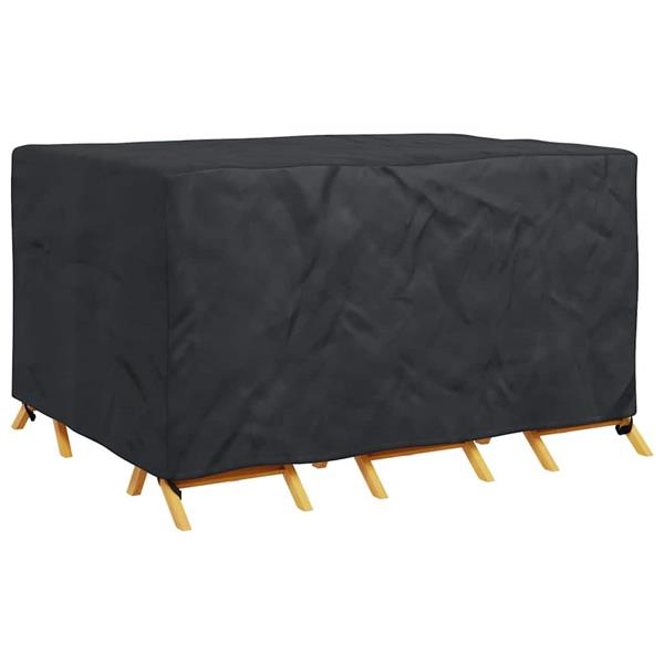 Grote foto vidaxl hoes voor tuinmeubelen zwart 180 x 140 x 90 cm 420d tuin en terras tuinmeubelen