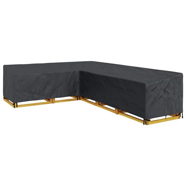 Grote foto vidaxl hoes voor tuinmeubelen zwart 330 x 255 x 80 cm 420d oxford stof tuin en terras tuinmeubelen