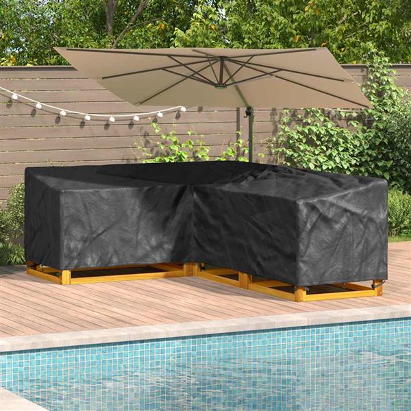 Grote foto vidaxl hoes voor tuinmeubelen zwart 250 x 180 x 80 cm 600d oxford stof tuin en terras tuinmeubelen