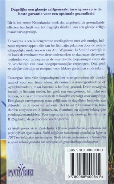 Grote foto tarwegras boeken gezondheid en voeding