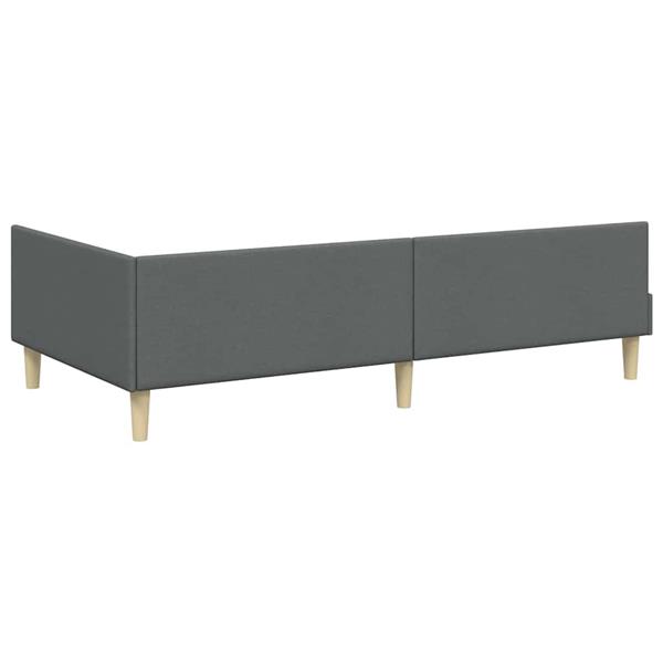 Grote foto vidaxl hoekbedframe anders met hoofdeinde donkergrijs 90 x 200 cm antiek en kunst stoelen en banken