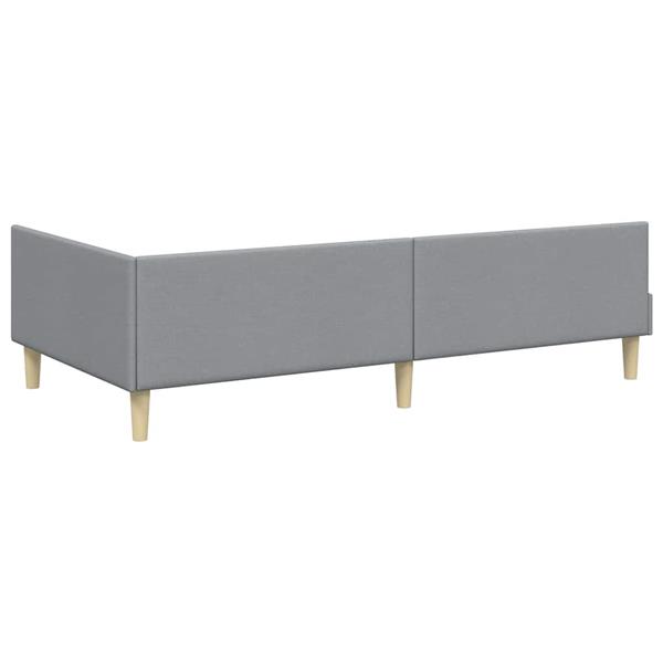 Grote foto vidaxl hoekbedframe anders met hoofdeinde lichtgrijs 100 x 200 cm antiek en kunst stoelen en banken