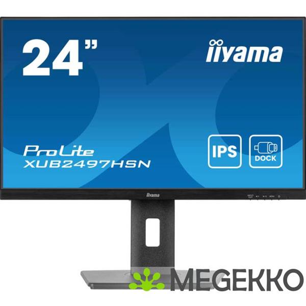 Grote foto iiyama prolite xub2497hsn b2 24 full hd 100hz usb c ips monitor computers en software overige computers en software