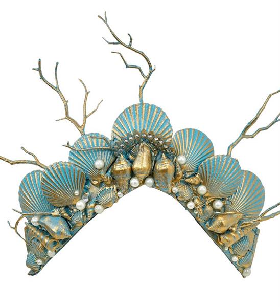 Grote foto zeemeermin haarband blauw goud verzamelen overige verzamelingen