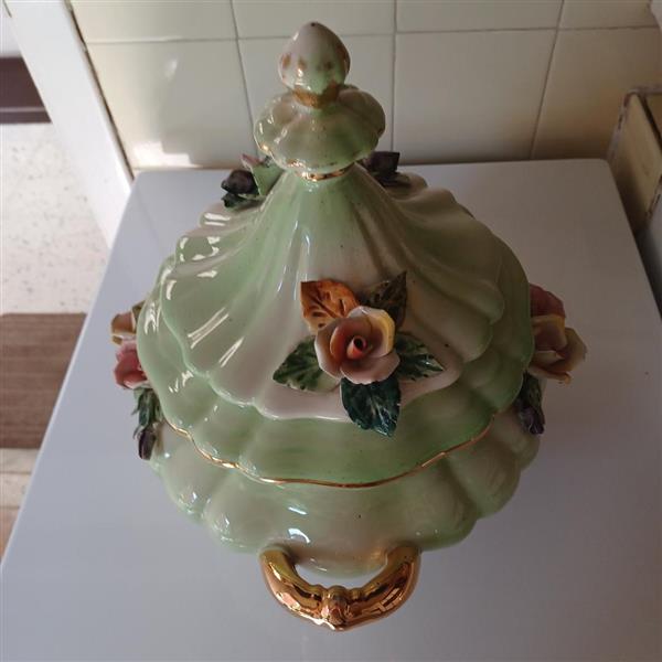 Grote foto vintage r. capodimonte porseleinterrine antiek en kunst servies los