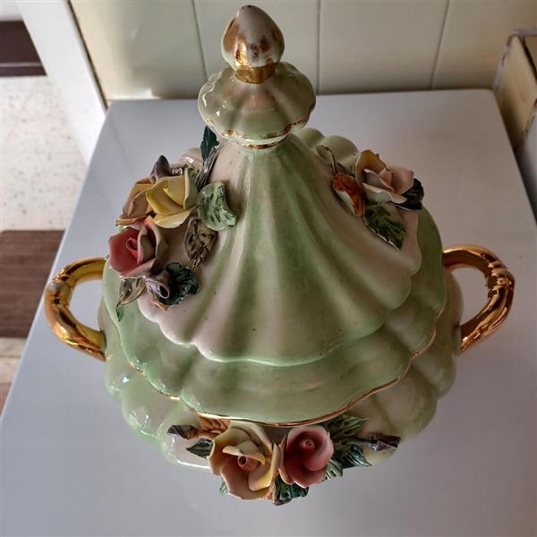 Grote foto vintage r. capodimonte porseleinterrine antiek en kunst servies los