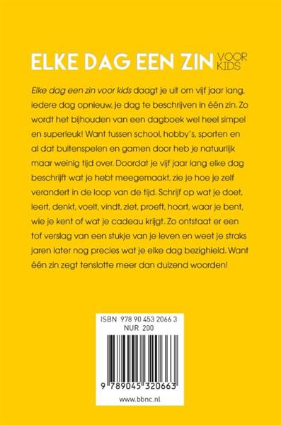 Grote foto elke dag een zin voor kids boeken jeugd 13 jaar en ouder